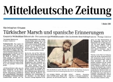 Mitteldeutsche Zeitung, am 7.10.2000